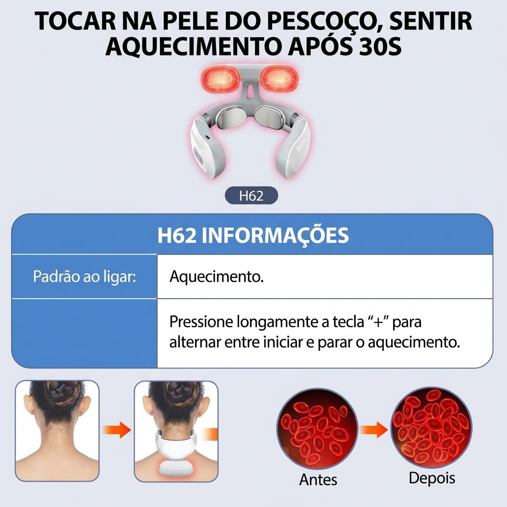 Colar de Recuperação Muscular TENS/EMS